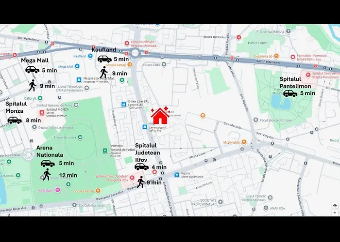 Lunaria Near National Arena & Mega Mall * Бухарест